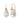 Baroque Pearl w. Gemstone Ørering - Forgyldt fra Stine A Jewelry