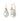 Baroque Pearl w. Gemstone Ørering - Forgyldt fra Stine A Jewelry