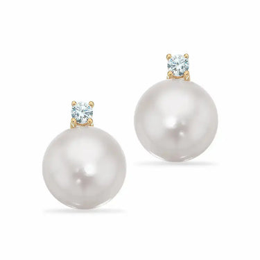 Ørestik m. fkp./ zirkon - 8 kt. Guld fra Scrouples Jewellery