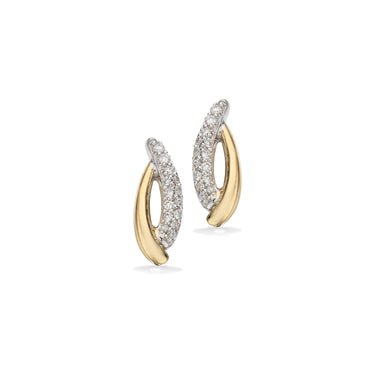 Ørepynt 0,10 H-W/SI rd/hv 14 kt fra Scrouples Jewellery