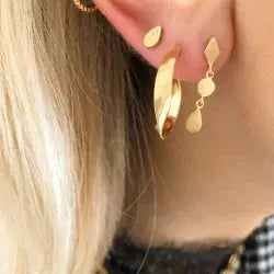 Twisted Hammered Right Creol - Forgyldt fra Stine A Jewelry