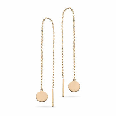 Ørekæde m. plade - 8 kt. Guld fra Scrouples Jewellery