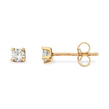 Ørestik m. zirkoner - 8 kt. Guld fra Scrouples Jewellery