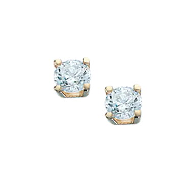 Ørestik m. zirkoner - 8 kt. Guld fra Scrouples Jewellery