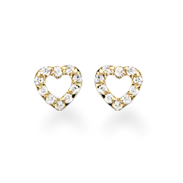 Ørepynt hjerte - 8 kt. fra Scrouples Jewellery