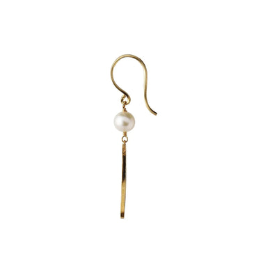 Bella Moon w. Pearl Ørering - Forgyldt fra Stine A Jewelry