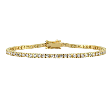 Tennisarmbånd m. 100x0,01 ct. W/SI - 14 kt. Guld fra Nuran