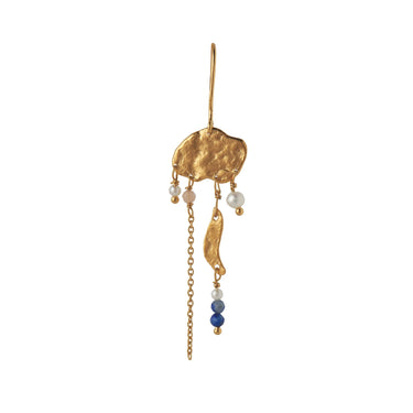 Long gold splash chains & color pop ørering - Forgyldt fra Stine A Jewelry