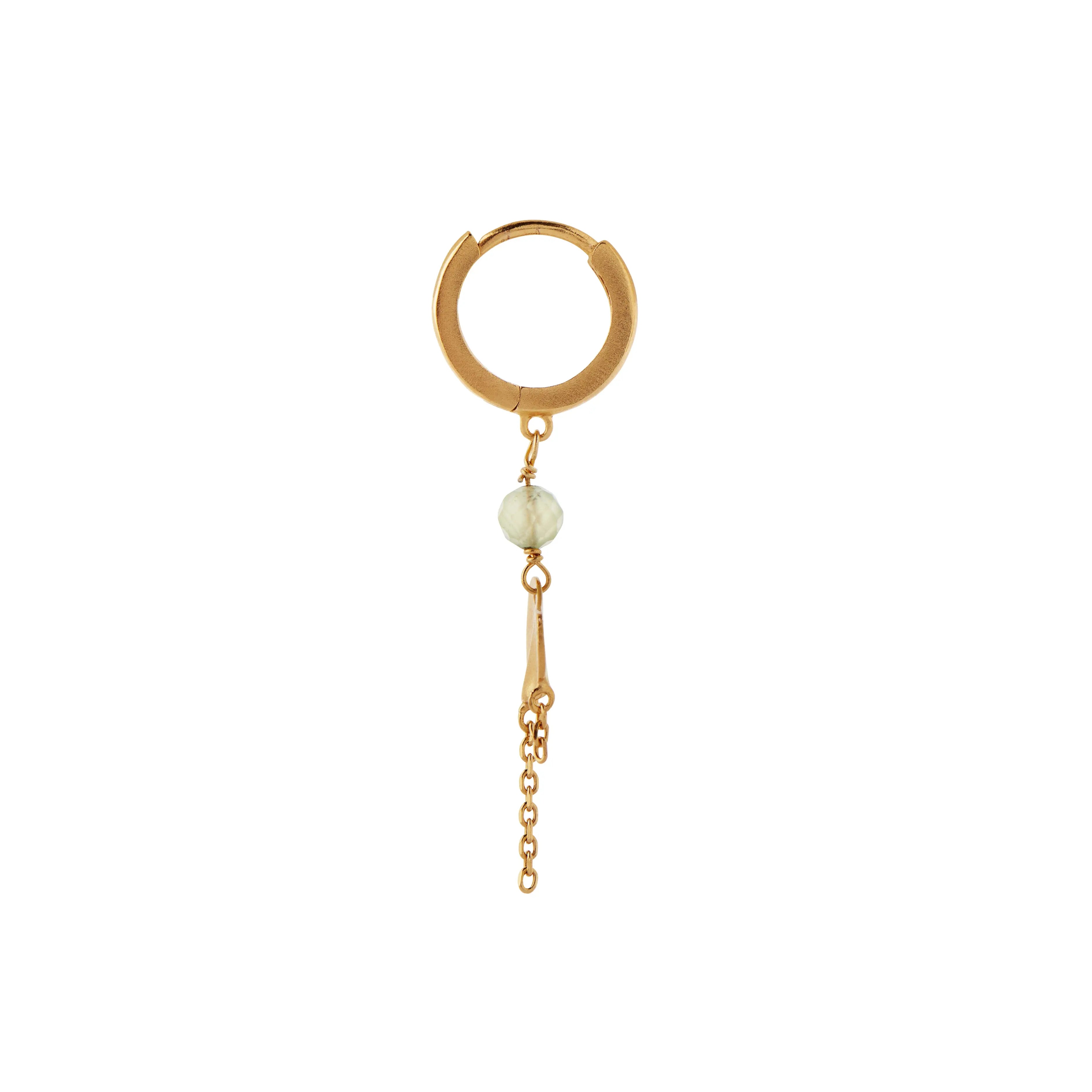 Huggie Ørering w. Clear Sea and Chains fra Stine A Jewelry