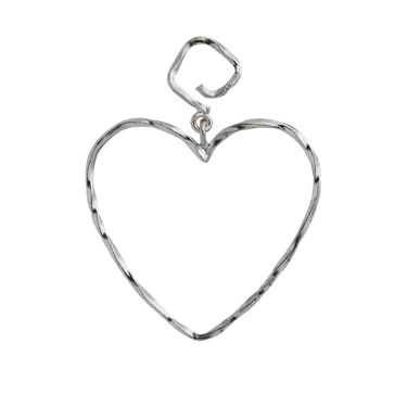 Funky heart ørering - Sølv fra Stine A Jewelry
