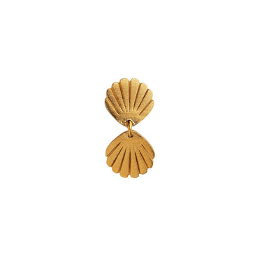 Two petit shell ørering - Forgyldt fra Stine A Jewelry