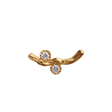 Flow Ørering w. Two Stones - Forgyldt fra Stine A Jewelry