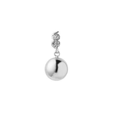 twin flow &amp; disco ball earring silver fra Stine A Jewelry