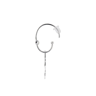big dot creol with silver splash-silver fra Stine A Jewelry