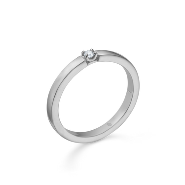 Crown Alliance ring 0,04 ct. - 14 kt. Hvidguld