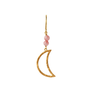 bella moon earring with coral fra Stine A Jewelry
