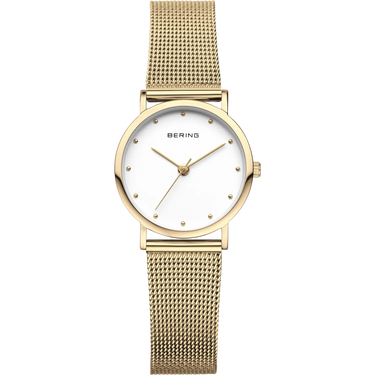 Classic dameur - Guld/hvid fra Bering