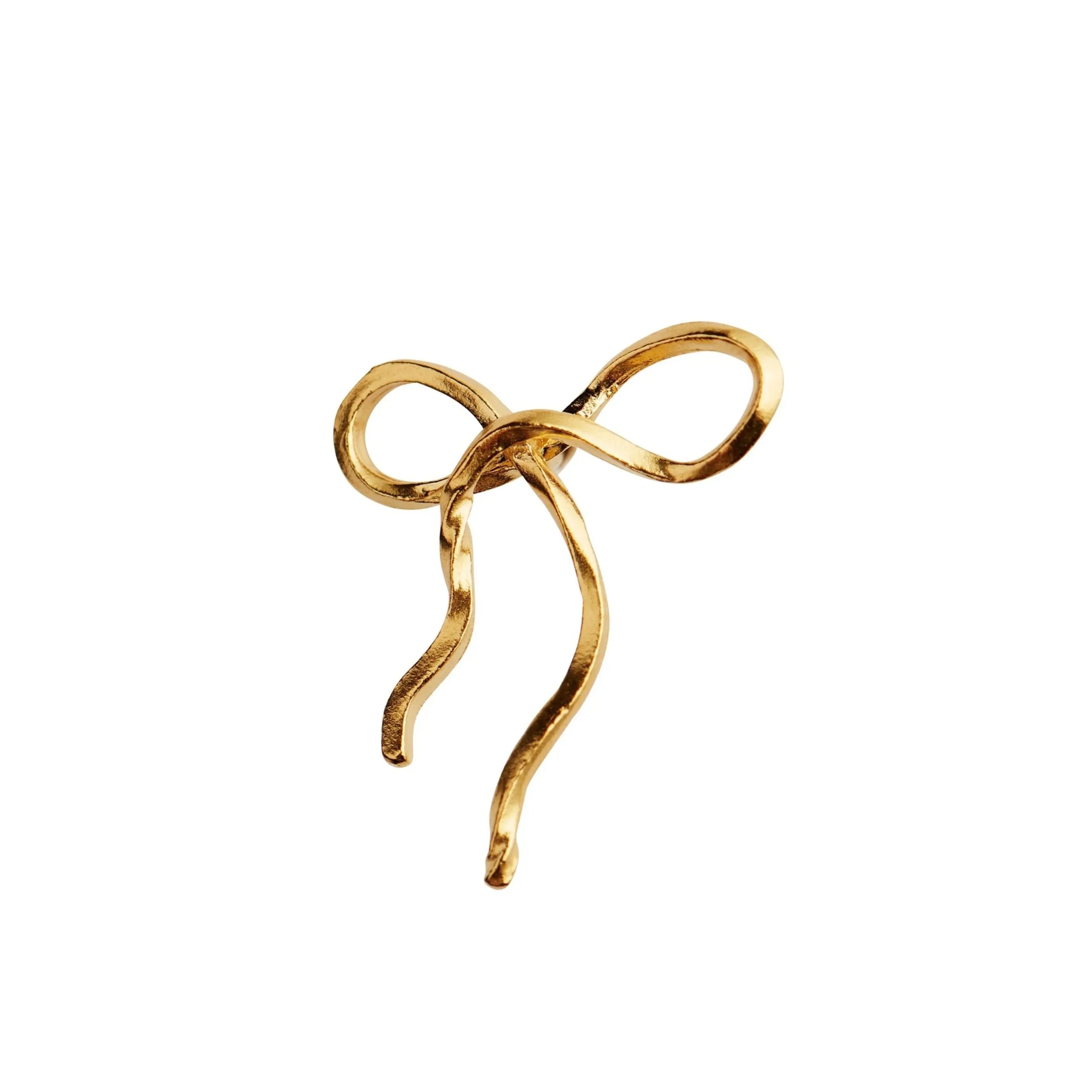 Flow Bow Ørering - Forgyldt fra Stine A Jewelry
