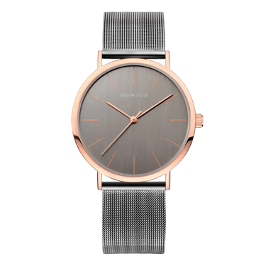 Classic dameur - Rosa guld/grå fra Bering
