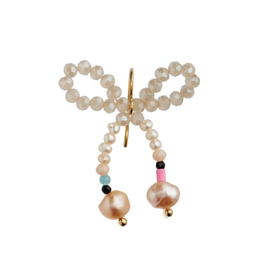 Creamy Bow Ørering - Forgyldt fra Stine A Jewelry