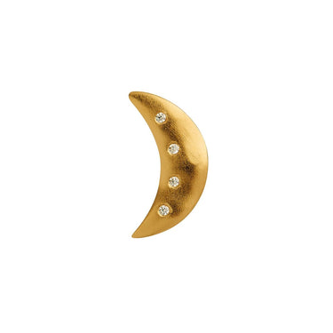 Bella Moon With Four Stones Ørering - Forgyldt fra Stine A Jewelry