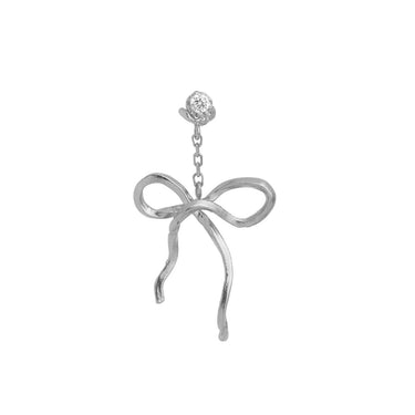 Dangling Flow Bow Ørering - Sølv fra Stine A Jewelry