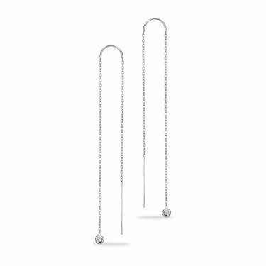 Ørekæde m. zirkoner - Sølv fra Scrouples Jewellery
