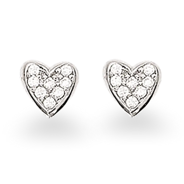 Ørepynt hjerte zir. sølv fra Scrouples Jewellery