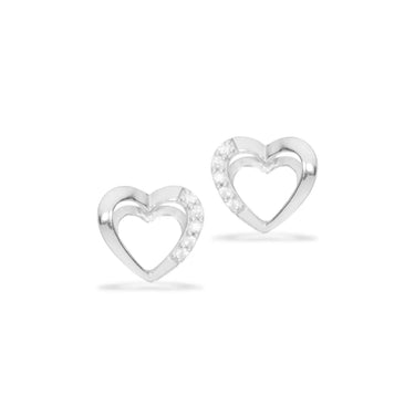 Ørepynt hjerte zir. sølv rh. fra Scrouples Jewellery