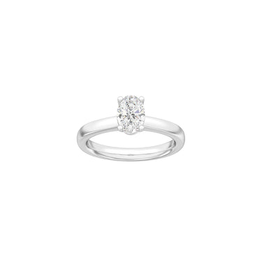 LUXURY Classic oval 1,0 ct. - 14 kt. Hvidguld