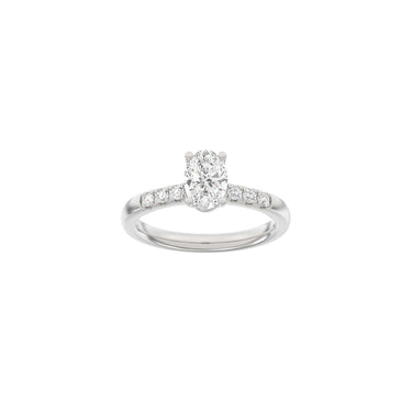 LUXURY Classic oval 1,2 ct. - 14 kt. Hvidguld