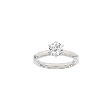 LUXURY Modern rund 1,0 ct. - 14 kt. Hvidguld