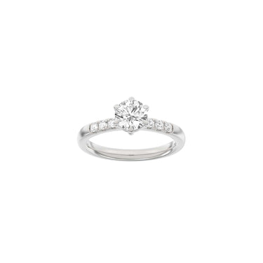 LUXURY Modern rund 1,2 ct. - 14 kt. Hvidguld