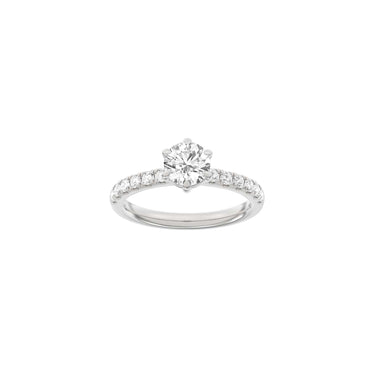 LUXURY Modern rund 1,4 ct. - 14 kt. Hvidguld