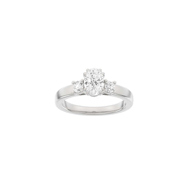LUXURY Modern oval 1,33 ct. - 14 kt. Hvidguld