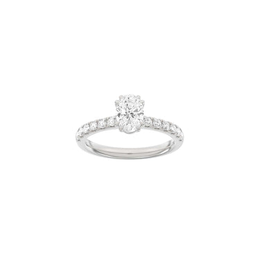 LUXURY Modern oval 1,4 ct. - 14 kt. Hvidguld
