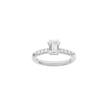LUXURY Modern firkant 1,2 ct. - 14 kt. Hvidguld