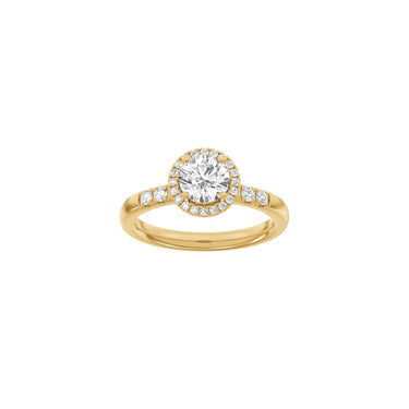 LUXURY Halo rund 1,32 ct. - 14 kt. Guld