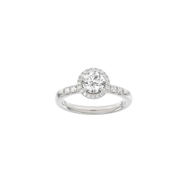 LUXURY Halo rund 1,32 ct. - 14 kt. Hvidguld