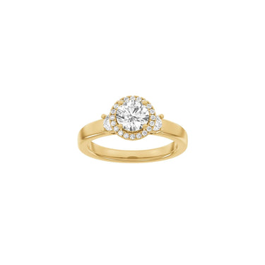 LUXURY Halo rund 1,45 ct. - 14 kt. Guld