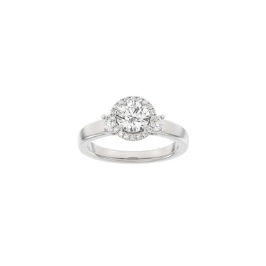 LUXURY Halo rund 1,45 ct. - 14 kt. Hvidguld