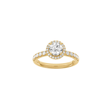 LUXURY Halo rund 1,52 ct. - 14 kt. Guld
