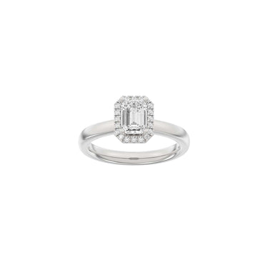 LUXURY Halo firkant 1,12 ct. - 14 kt. Hvidguld