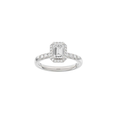 LUXURY Halo firkant 1,32 ct. - 14 kt. Hvidguld