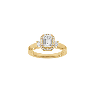 LUXURY Halo firkant 1,45 ct. - 14 kt. Guld