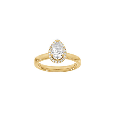 LUXURY Halo dråbe 1,12 ct. - 14 kt. Guld