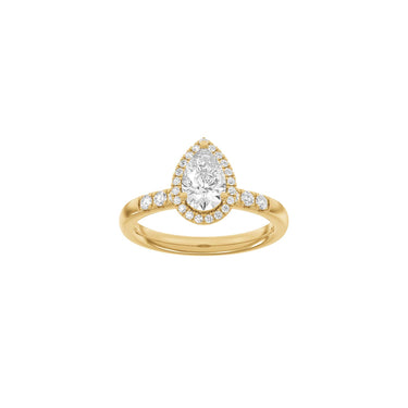LUXURY Halo dråbe 1,32 ct. - 14 kt. Guld