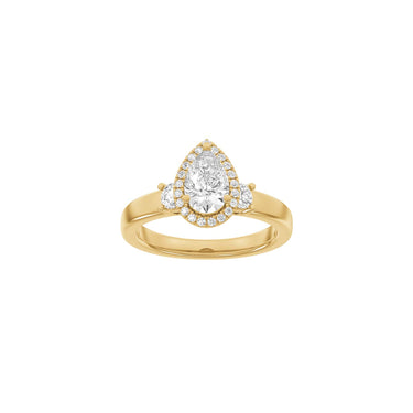 LUXURY Halo dråbe 1,45 ct. - 14 kt. Guld