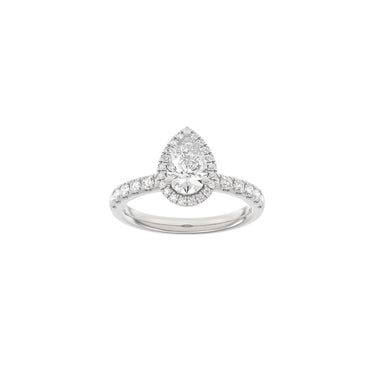 LUXURY Halo dråbe 1,52 ct. - 14 kt. Hvidguld