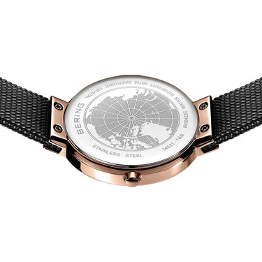 Classic dameur - Rosa guld/sort fra Bering